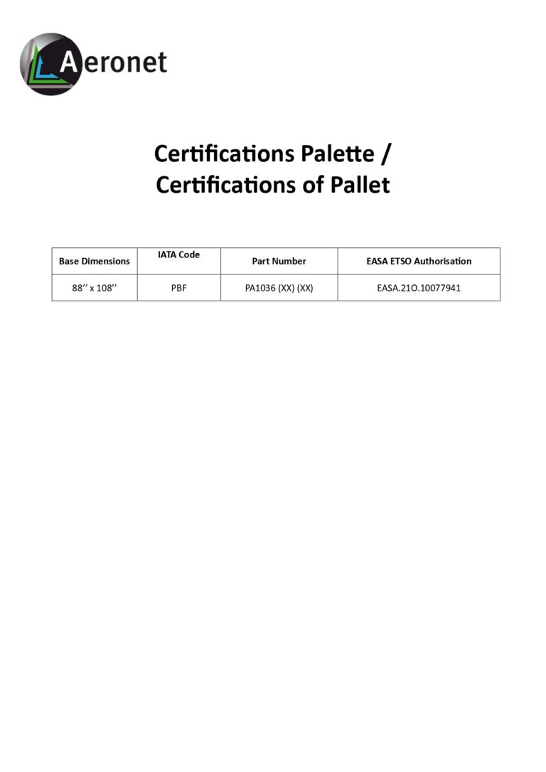Pallet certifications